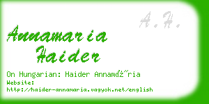 annamaria haider business card